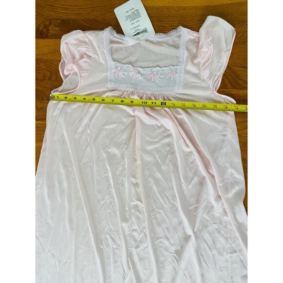 Vtg NWT Shadowline Nightgown with Embroidered Detail, Size S, Light Pink - Picture 8 of 9